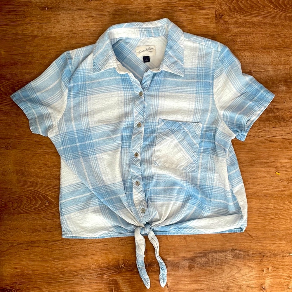 Universal Thread Plaid Crop Top